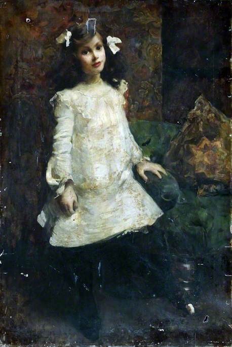 Young Girl in a Cream Dress, 1905, Lawrence Koe