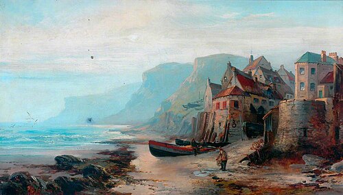 Robin Hood's Bay, 1870, Robert Ernest Roe