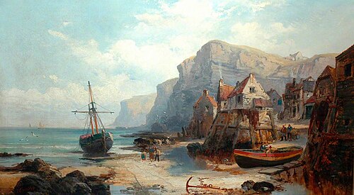 Staithes, 1880, Robert Ernest Roe