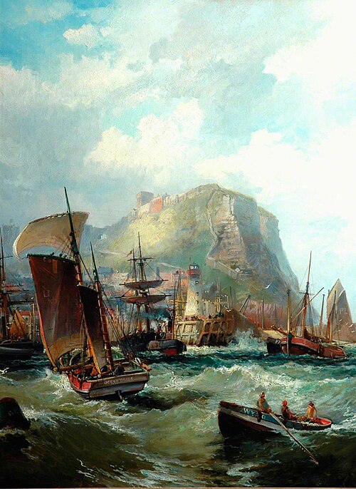 Castle Rock, Scarborough, 1887, Robert Ernest Roe