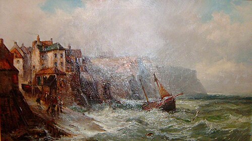 Robin Hood's Bay with Slipway, , Robert Ernest Roe