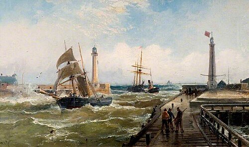 Between Sunderland Piers, , Robert Ernest Roe