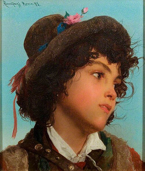 Head of an Italian Boy, 1875, Adriano Bonifazi