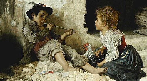 A fascinated listener, 1876, Adriano Bonifazi
