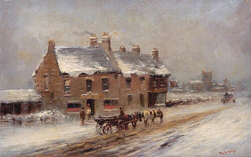 The Road to Edgware, Winter, 1881, Robert Finlay McIntyre
