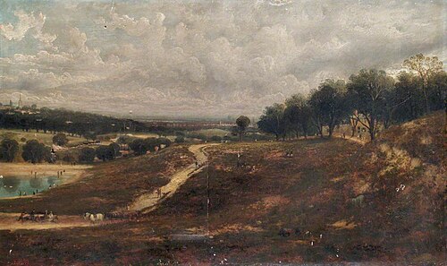View of East Heath with Part of The Vale of Health Pond, 1890, Robert Finlay McIntyre