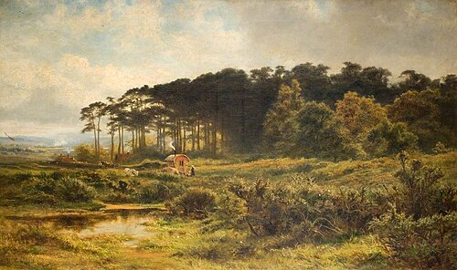 Landscape with a Gypsy Caravan, , Robert Gallon