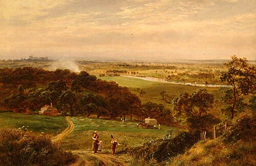 View from Cooper's Hill over Runnymede, with Windsor Castle in Distance, 1889, Robert Gallon