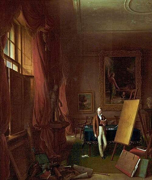 Inspiration: Portrait of the Artist in the Chamber of the Hibernian Academy, 1847, Robert George Kelly