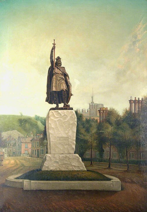 Statue of King Alfred (849–899) in the Broadway, 1904, Henry Edward Locke