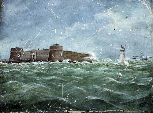 Perch Rock Fort, New Brighton, Wirral, 1862, , Henry Edward Locke