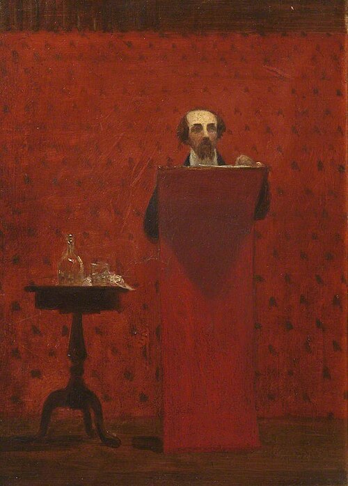 Charles Dickens Giving a Public Reading, 1858, Robert Hannah