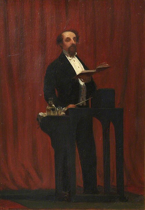 Charles Dickens Giving a Public Reading, 1858, Robert Hannah