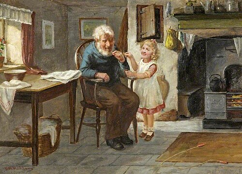 Lighting Grandpa's Pipe, , David Wood Haddon