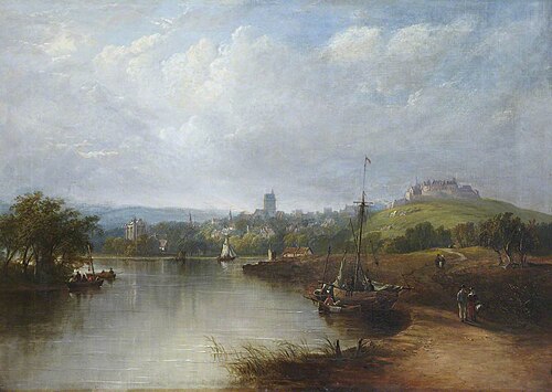 The Landing Place, Stirling, with the Ochil Hills in the Distance, 1853, Henry Gibson Duguid