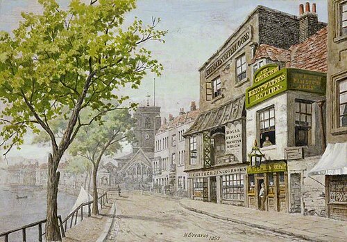 Cheyne Walk and Chelsea Old Church, London, , Henry Greaves
