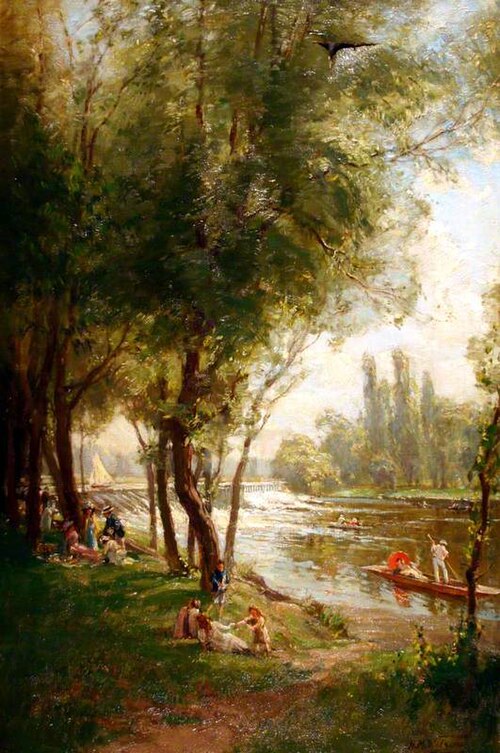 Teddington Lock, 1912, Henry Mitton Wilson