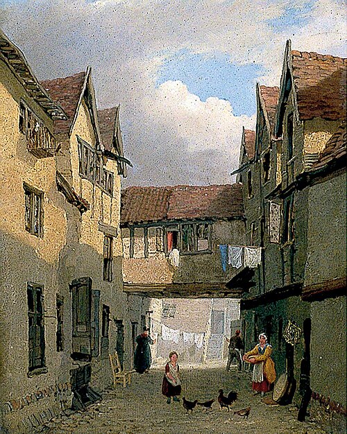 Old Houses near St Benedict's Church, Norwich, , Henry Ninham