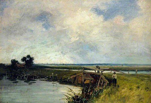 Landscape with a Bridge, , Leopold Rivers