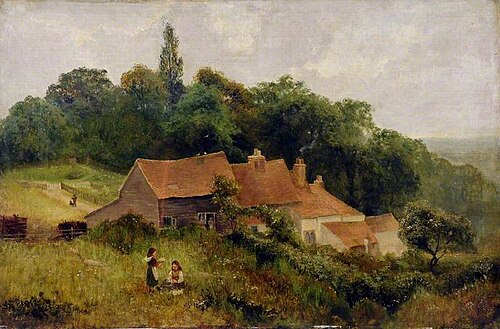 Landscape with Cottages, , Leopold Rivers
