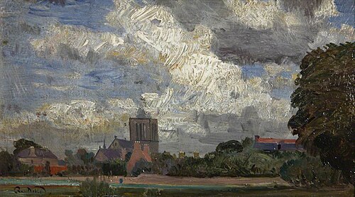 Landscape with Haddington Abbey, 1908, Robert Noble