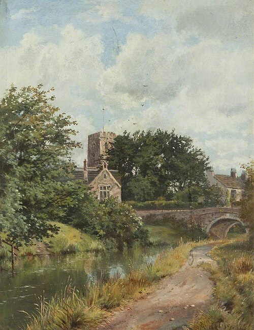 Bolton-le-Sands from the Canal, 1880, Robert Rampling
