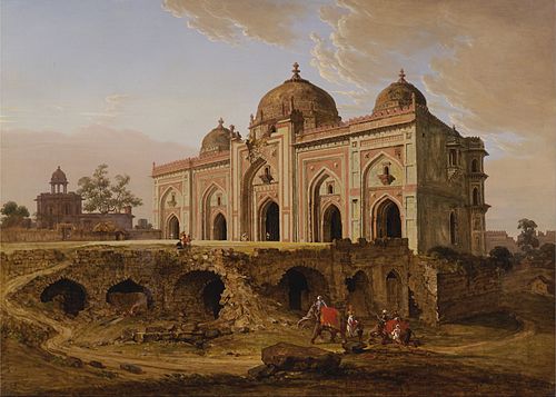 The Kila Kona Masjid, Purana Qila, Delhi, 1823, Robert Smith