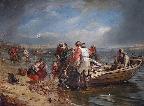 The Salmon Fishers, 1869, Robert Thorburn Ross