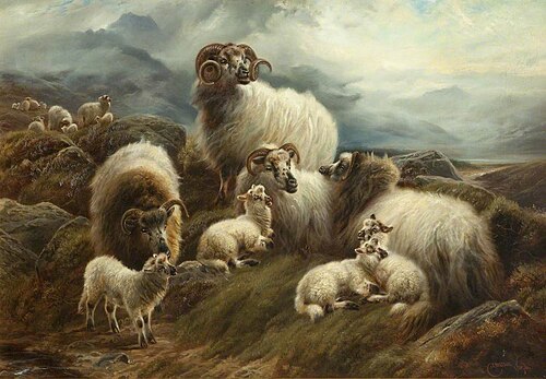 Sheep in a Landscape, 1894, Robert Watson