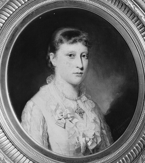 Princess Victoria of Hesse, later Princess Louis of Battenburg (1863-1950), 1880, Hermann Schmiechen