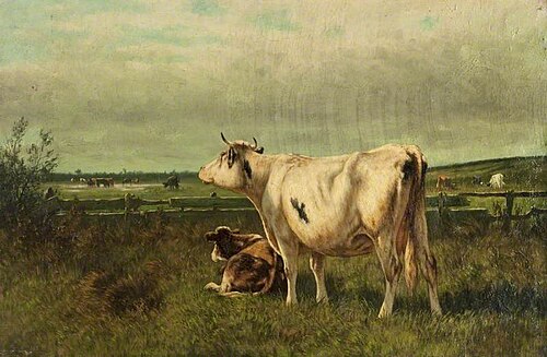 Landscape with Cattle, , Dirk Peter van Lokhorst