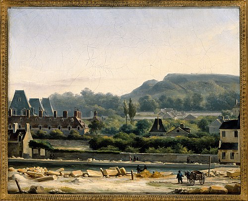 Vue de l'hôpital Saint-Louis et des Buttes-Chaumont, 1830, Hippolyte-Benjamin Adam