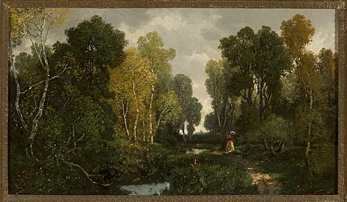 Forest in Fontainebleau, 1845, Dominique Adolphe Grenet de Joigny