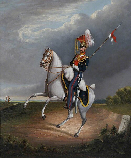 A Mounted Cavalryman of the 9th Lancers, c.1827, 1827, Horatio Beevor Love