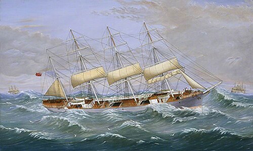Sailing Ship 'Afon Cefni' in Heavy Seas, 1893, Alexander Cromarty