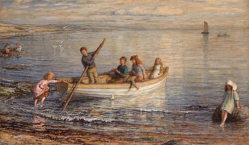 Children Boating, 1896, Hugh Cameron