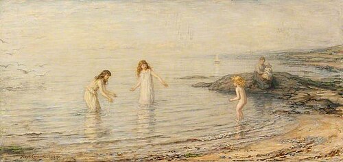 The Timid Bather, 1900, Hugh Cameron