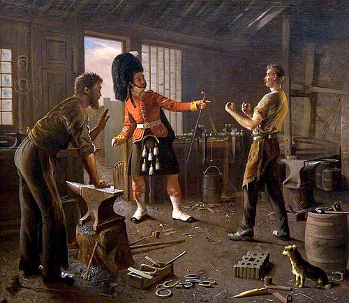 At the Blacksmith's, 1878, Hugh Collins