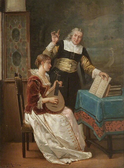 The Music Master, , Louis Claude Mouchot