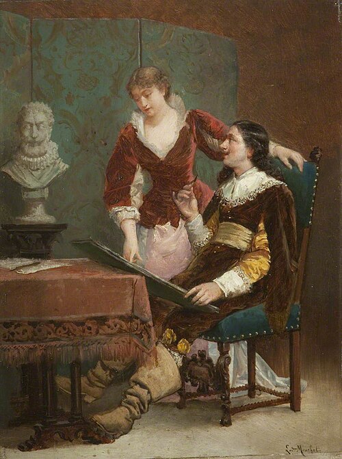 The Artist's Critic, , Louis Claude Mouchot