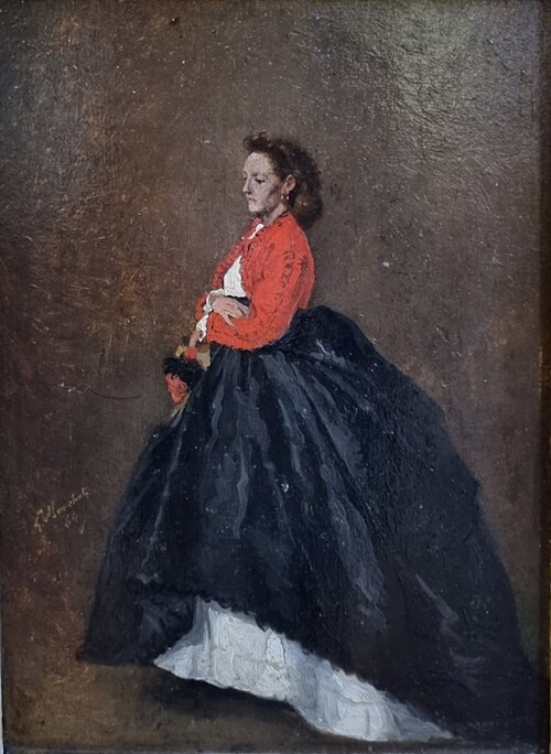 Portrait de femme, , Louis Claude Mouchot