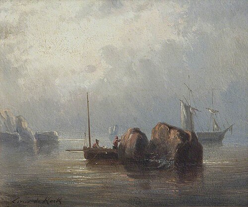 Coastal Scene, 1867, Louis Evrard Conrad de Kock