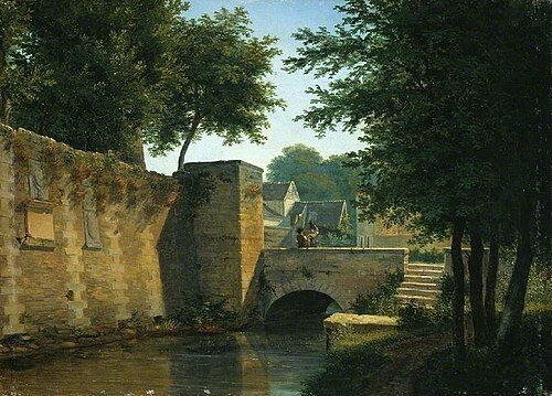 Landscape with a bridge, 1820, Louis-Auguste Gérard