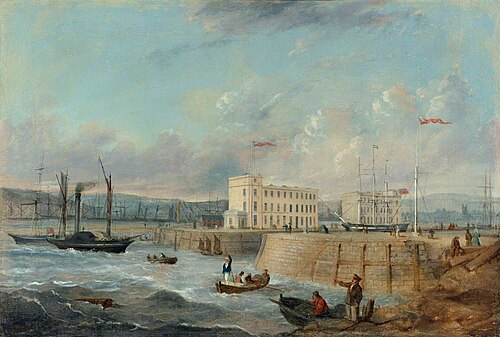 Pierhead, Cardiff, 1840, Alexander Wilson
