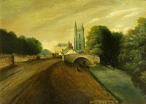 St John’s Church (from the Glamorgan Canal, Cardiff), , Alexander Wilson