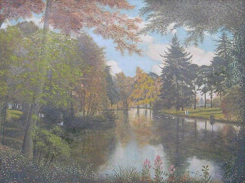 The Lower Lake, Dynes Hall, Essex, 1913, Alfred Balding