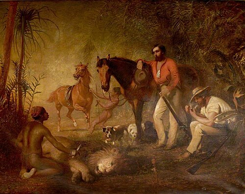 After the Lion Hunt, 1857, Alfred Corbould