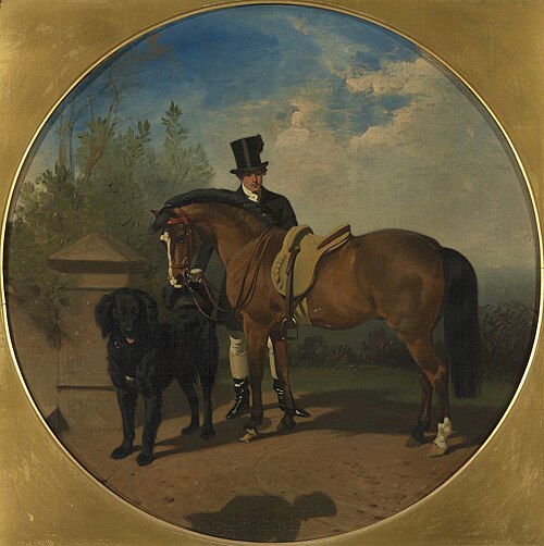 Caspar and Duck; the Prince of Wales's Pony, Dog, with Groom, 1852, Alfred Corbould