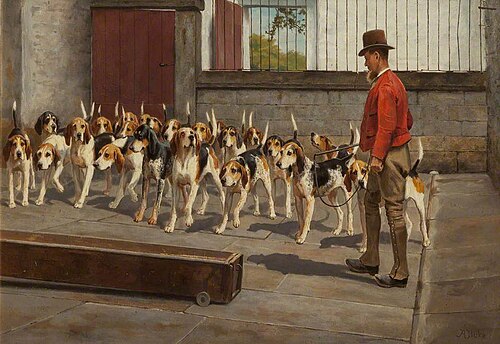Feeding Time at Holcombe Kennels, , Alfred Duke