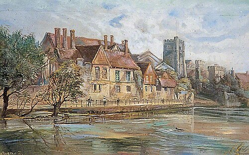 River Scene at Maidstone, Kent, , Alfred Frederick William Burton